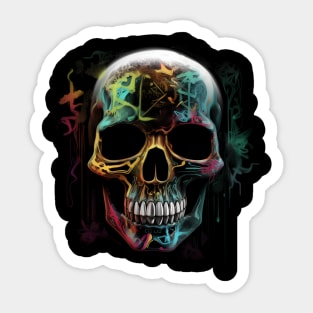 Graffiti Skull Sticker